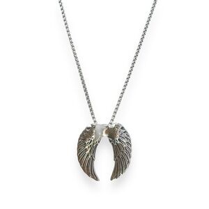 Angel Wings Pendant Necklace for Men Women Streetwear Punk Hip Hop Unisex Style